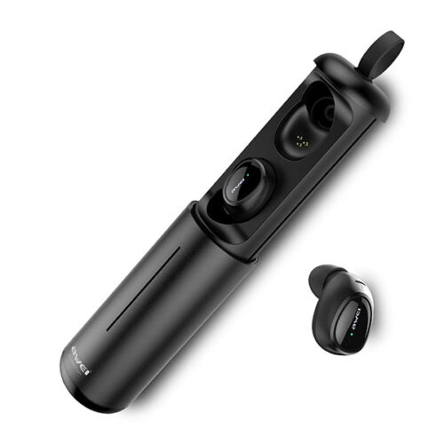 Awei T5 Bluetooth Wireless Earbuds with Charging Box Μαύρο ΑΚΟΥΣΤΙΚΑ-BLUETOOTH Awei