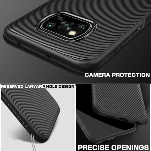 LENUO Twill Texture Black Case Xiaomi Poco X3 NFC ΘΗΚΕΣ LENUO