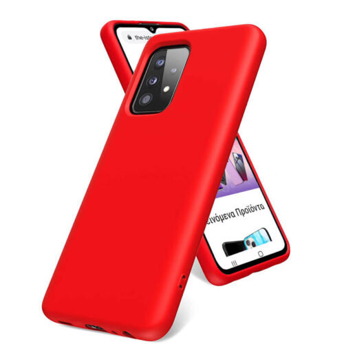 Rubber Silk Case Red Samsung Galaxy A52 SAMSUNG OEM