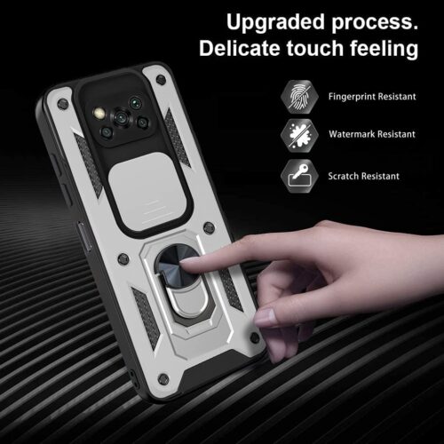 Combo Kickstand Slide Camera Case Silver Xiaomi Poco X3 NFC/X3 Pro XIAOMI OEM