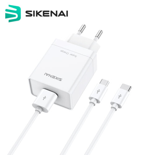 Sikenai Wall Charger USB QC 18W White (Με καλώδιο USB-C) ANDROID Sikenai