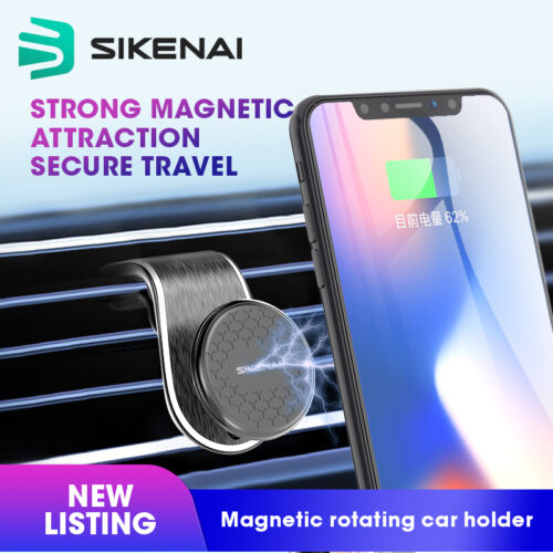 Sikenai Rotary Magnetic Car Clip Silver (XO-32) ΑΞΕΣΟΥΑΡ Sikenai