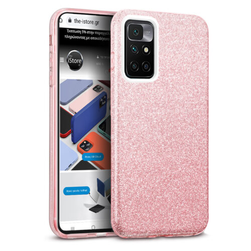Hybrid Strass Pink Case Xiaomi Redmi 10 ΘΗΚΕΣ OEM