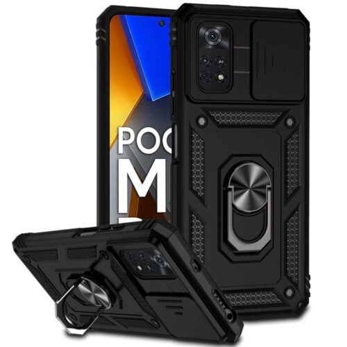 Combo Kickstand Slide Camera Case Black Xiaomi Poco M4 Pro 4G Xiaomi Poco M4 Pro 4G OEM