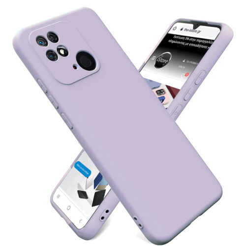 Rubber Silk Case Lavender Xiaomi Redmi 10C XIAOMI OEM