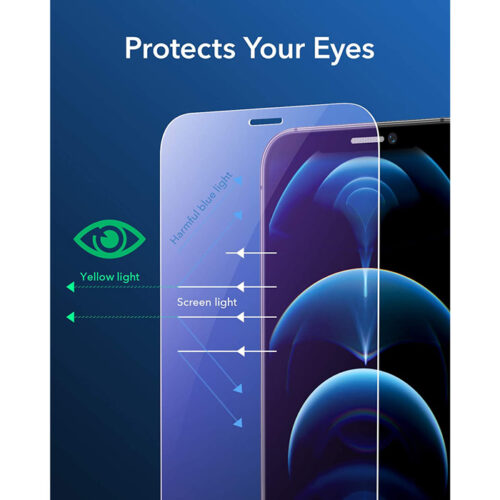 (2-Pack) ESR Anti Blue Light Tempered Glass iPhone 12 Pro Max (With Easy Installation Frame) ΠΡΟΣΤΑΣΙΑ ΟΘΟΝΗΣ ESR