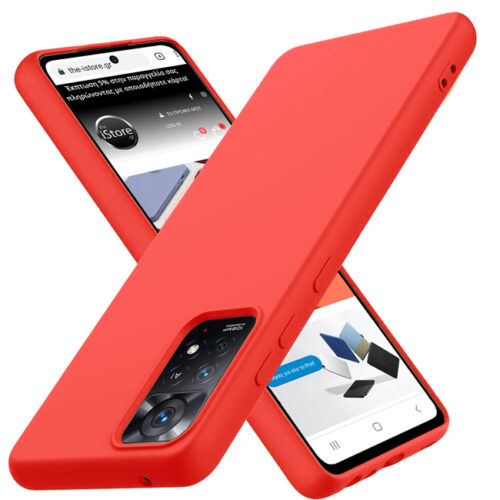 Rubber Silk Case Red Xiaomi Redmi Note 11 Pro 4G/5G XIAOMI OEM