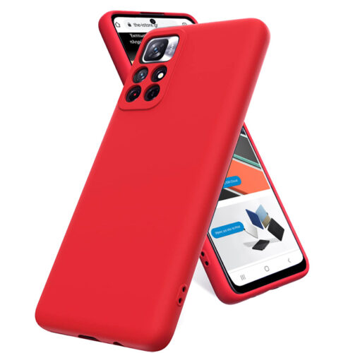 Rubber Silk Case Red Xiaomi Poco M4 Pro 5G XIAOMI OEM