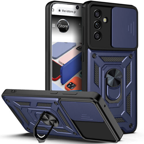 Combo Kickstand Slide Camera Case Blue Samsung Galaxy A34 ΘΗΚΕΣ OEM