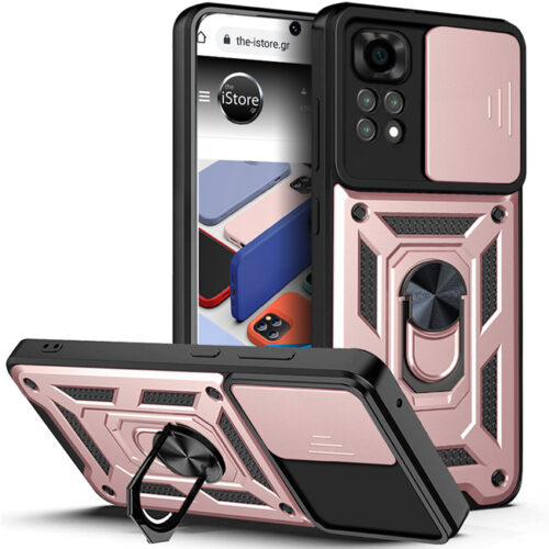 Combo Kickstand Slide Camera Case Rose Gold Xiaomi Poco M4 Pro 4G Xiaomi Poco M4 Pro 4G OEM