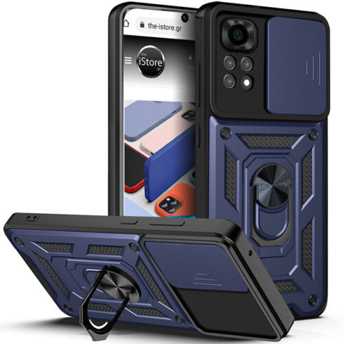 Combo Kickstand Slide Camera Case Blue Xiaomi Poco M4 Pro 4G Xiaomi Poco M4 Pro 4G OEM