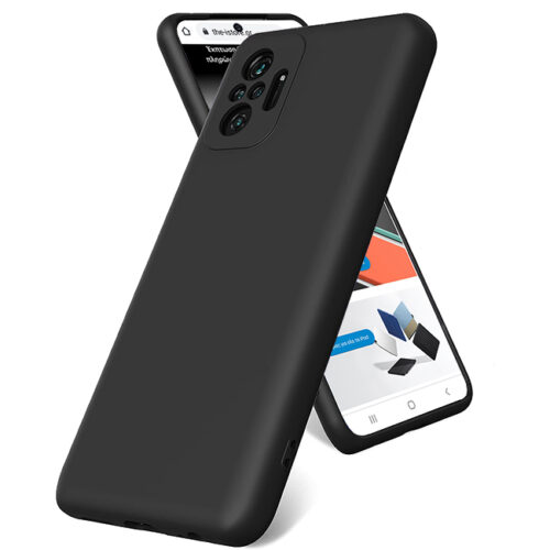 Rubber Silk Case Black Xiaomi Redmi Note 10 Pro ΘΗΚΕΣ OEM