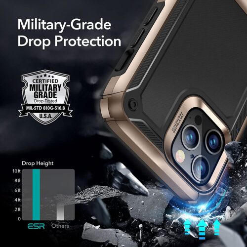 ESR iPhone 12/12 Pro Machina Armor Case Gold ΘΗΚΕΣ ESR