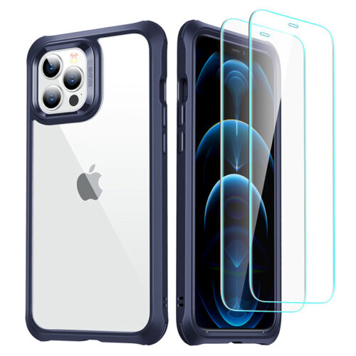 ESR iPhone 12/12 Pro Alliance 360 Case with 2 Tempered Glasses Blue ΘΗΚΕΣ ESR