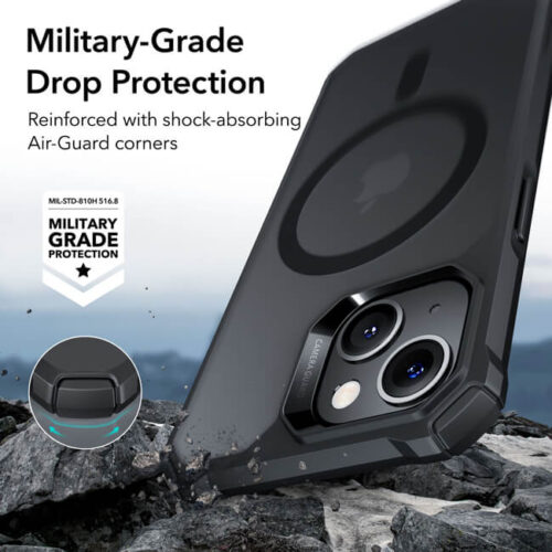 Θήκη ESR Air Armor HaloLock MagSafe Frosted Black iPhone 15 ΘΗΚΕΣ ESR