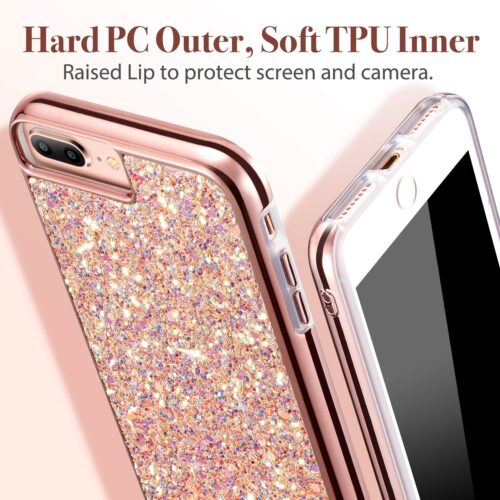 ESR Luxury Glitter Metallic Peach Case iPhone 7 Plus/8 Plus ΘΗΚΕΣ ESR