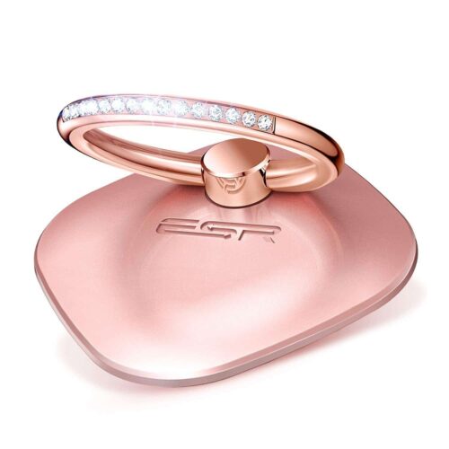 ESR Zinc Alloy Ring Stand – Pink with Crystals GADGETS ESR