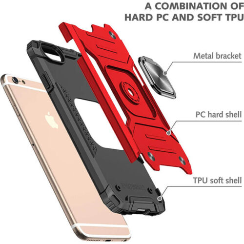 Armor Ringstand Case Red iPhone 7 Plus/8 Plus ΘΗΚΕΣ OEM