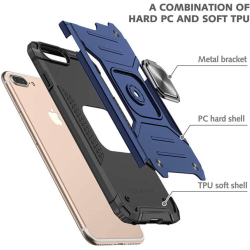 Armor Ringstand Case Blue iPhone 7 Plus/8 Plus ΘΗΚΕΣ OEM