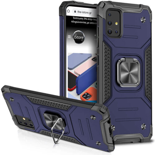 Armor Ringstand Case Blue Samsung Galaxy A02s ΘΗΚΕΣ OEM