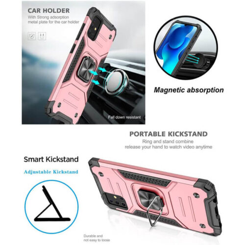 Armor Ringstand Case Rose Samsung Galaxy A51 ΘΗΚΕΣ OEM