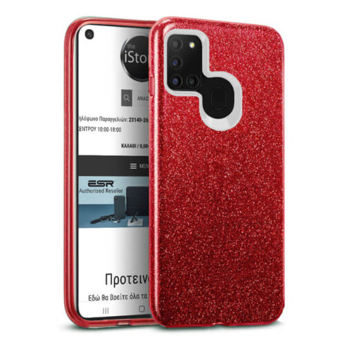 Hybrid Strass Red Case Samsung Galaxy A21s ΘΗΚΕΣ OEM