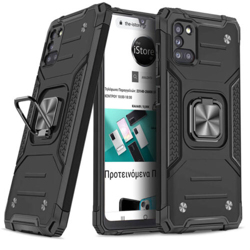 Armor Ringstand Case Black Samsung Galaxy A31 ΘΗΚΕΣ OEM