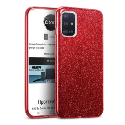 Hybrid Strass Red Case Samsung Galaxy A51 ΘΗΚΕΣ OEM