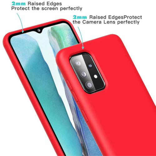 Rubber Silk Case Red Samsung Galaxy A52 ΘΗΚΕΣ OEM