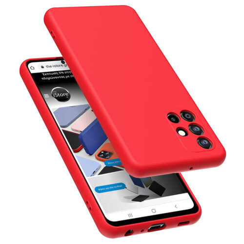 Rubber Silk Case Red Samsung Galaxy A51 ΘΗΚΕΣ RUBBER SILK