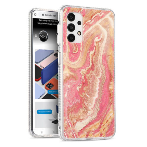 Royal Marble Silicone Case Pink Gold Samsung Galaxy A72 ΘΗΚΕΣ OEM