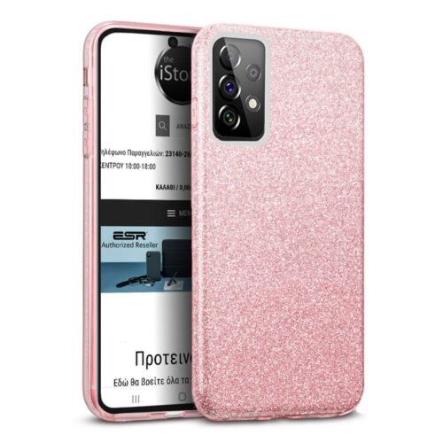 Hybrid Strass Pink Case Samsung Galaxy A72 ΘΗΚΕΣ OEM