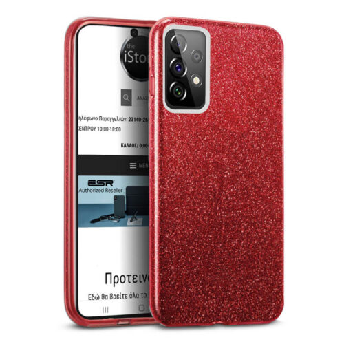 Hybrid Strass Red Case Samsung Galaxy A72 ΘΗΚΕΣ OEM