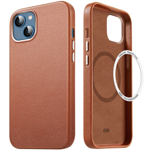 ESR iPhone 13/14 Metro Leather Case with HaloLock Brown ΘΗΚΕΣ ESR