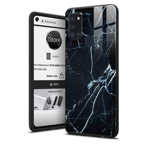 Glossy Marble Black Case Samsung Galaxy A21s ΘΗΚΕΣ Orso