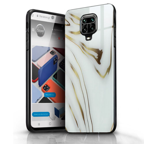 Glossy Marble White Gold Case Xiaomi Redmi Note 9S/Note 9 Pro/Note 9 Pro Max ΘΗΚΕΣ OEM