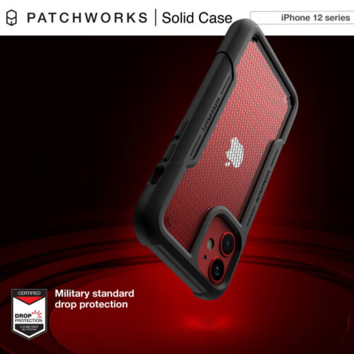 Patchworks Solid Case Clear Black iPhone 12/12 Pro ΘΗΚΕΣ PATCHWORKS