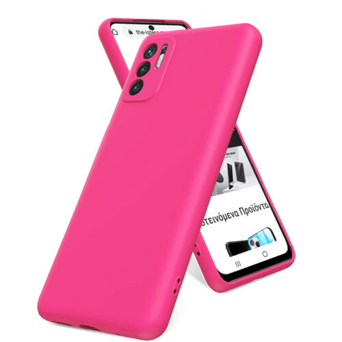 Rubber Silk Case Hot Pink Xiaomi Redmi Note 10 5G/Poco M3 Pro 5G ΘΗΚΕΣ OEM