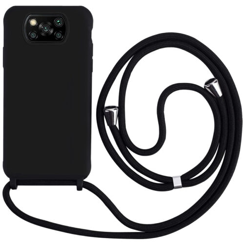Liquid Silicone Κορδόνι Case Black Xiaomi X3 NFC / X3 Pro ΘΗΚΕΣ OEM