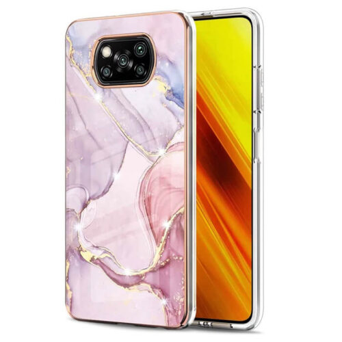 Royal Marble Silicone Case Pink Xiaomi Poco X3 NFC/X3 Pro ΘΗΚΕΣ OEM