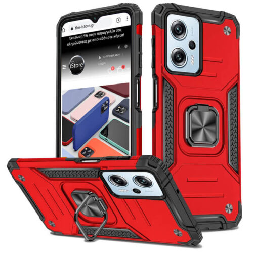 Θήκη Orso Armor Ringstand Red Xiaomi Redmi Note 12 Pro+ 5G ΘΗΚΕΣ Orso