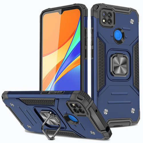 Armor Ringstand Case Blue Xiaomi Redmi 10A/Redmi 9C ΘΗΚΕΣ OEM
