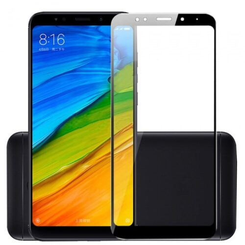 Tempered Glass Full Cover Xiaomi Redmi 5 Μαύρο ΠΡΟΣΤΑΣΙΑ ΟΘΟΝΗΣ OEM