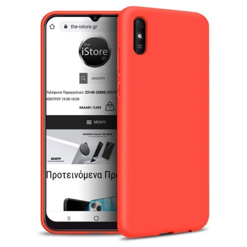 Rubber Silk Case Red Xiaomi Redmi 9A ΘΗΚΕΣ RUBBER SILK