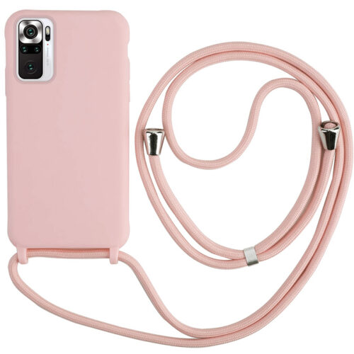 Liquid Silicone Κορδόνι Case Pink Sand Xiaomi Redmi Note 10/Note 10s ΘΗΚΕΣ OEM