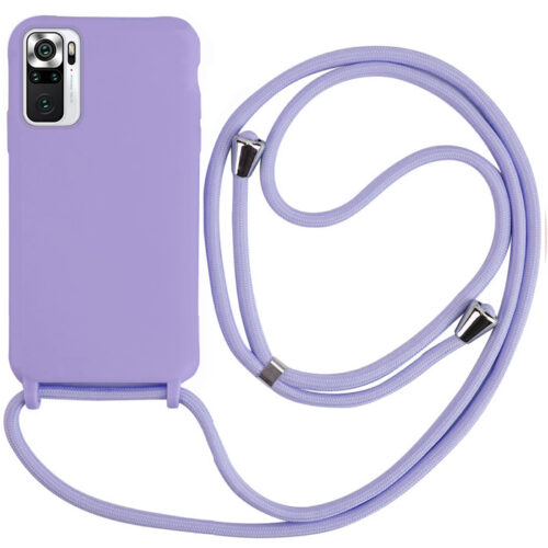 Liquid Silicone Κορδόνι Case Violet Xiaomi Redmi Note 10/Note 10s ΘΗΚΕΣ OEM