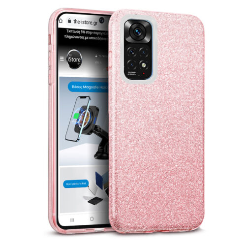 Hybrid Strass Pink Case Xiaomi Redmi Note 11/11s ΘΗΚΕΣ OEM