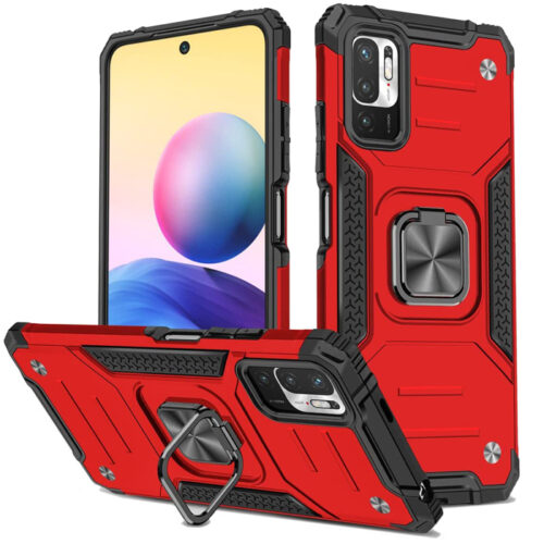 Armor Ringstand Case Red Xiaomi Redmi Note 10 5G/Poco M3 Pro 5G ΘΗΚΕΣ OEM