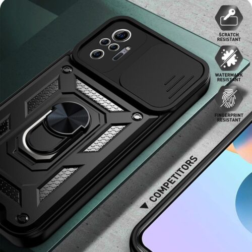 Combo Kickstand Slide Camera Case Black Xiaomi Redmi Note 10 Pro ΘΗΚΕΣ OEM