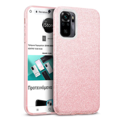 Hybrid Strass Pink Case Xiaomi Redmi Note 10/Note 10s ΘΗΚΕΣ OEM